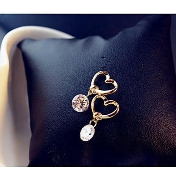 Earrings Hearts Women Bohemian Hoop Drop Cute Trendy Elegant Jewelry Accesories - Picture 6 of 7